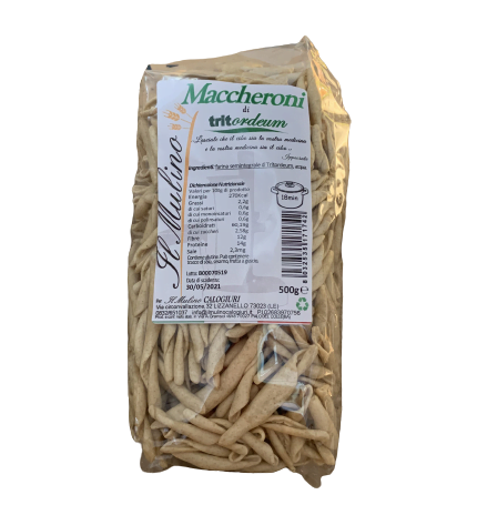 Pasta “Macaroni” of Tritordeum Wheat