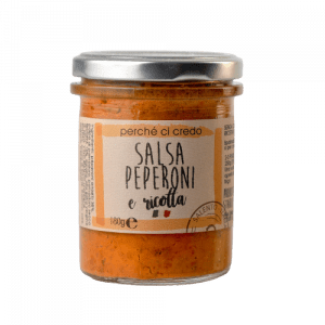 Salsa with peppers and ricotta cheese